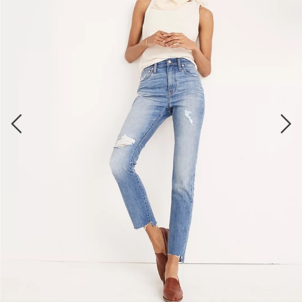 Madewell High-Rise Slim Boyjean in Lita Wash: Step-Hem Edition - Size 23